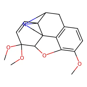 14,17-Cyclonorcodeinondimethylacetal structure