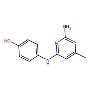 4-[(2-Amino-6-methylpyrimidin-4-yl)amino]phenol structure