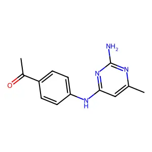 Ethanone, 1-[4-[(2-amino-6-methyl-4-pyrimidinyl)amino]phenyl]- structure