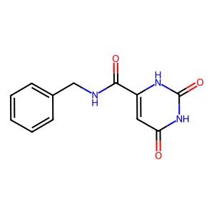 N-benzyl-2,4-dioxo-1H-pyrimidine-6-carboxamide structure