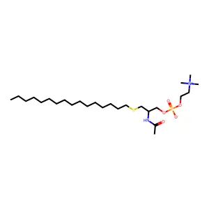 O-(2-Acetylamino-3-(3,6-dioxaoctadecylthio)propyl)cholinphosphate structure