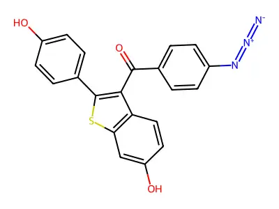 3-(4-Azidobenzoyl)-6-hydroxy-2-(4-hydroxyphenyl)benzo(b)thiophene structure
