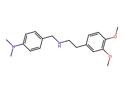 4-({[2-(3,4-dimethoxyphenyl)ethyl]amino}methyl)-N,N-dimethylaniline structure