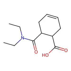 6-(Diethylcarbamoyl)cyclohex-3-ene-1-carboxylic acid structure