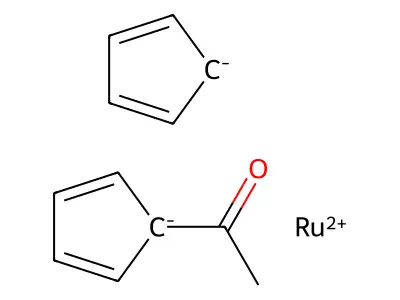 Ruthenocene, acetyl- structure