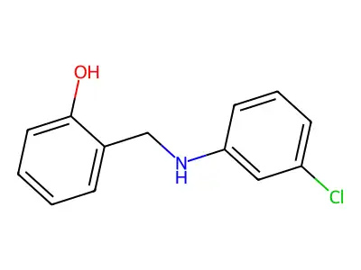 Alpha-(3-chloroanilino)-ortho-cresol structure
