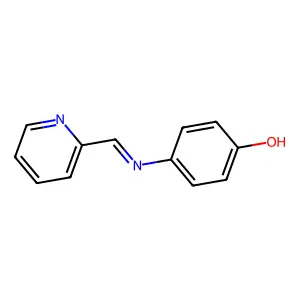 Phenol, p-[(2-pyridylmethylene)amino]- structure