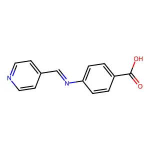 4-((Pyridin-4-ylmethylene)amino)benzoic acid structure