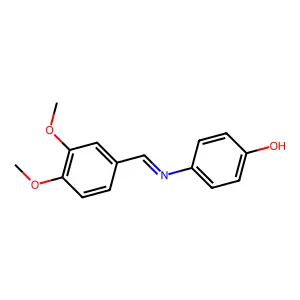 Phenol, 4-[[(3,4-dimethoxyphenyl)methylene]amino]- structure