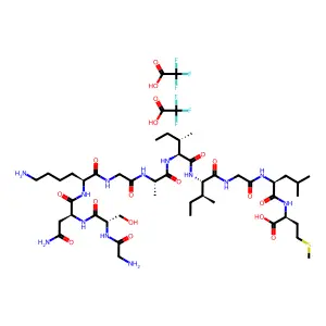 Glycylserylasparaginyllysylglycylalanylisoleucylisoleucylglycylleucylmethionine structure