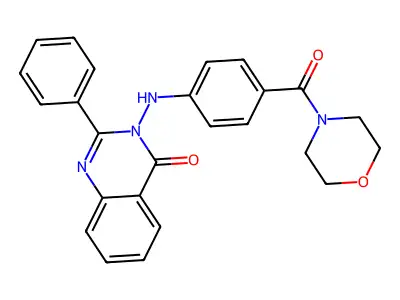 Morpholine, 4-(4-((4-oxo-2-phenyl-3(4H)-quinazolinyl)amino)benzoyl)- structure