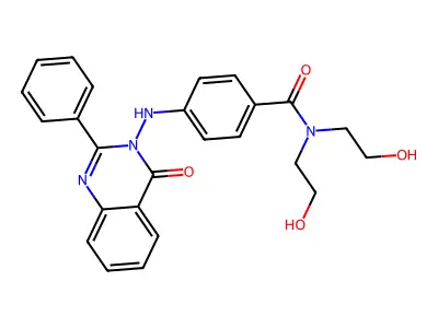 Benzamide, N,N-bis(2-hydroxyethyl)-4-((4-oxo-2-phenyl-3(4H)-quinazolinyl)amino)- structure