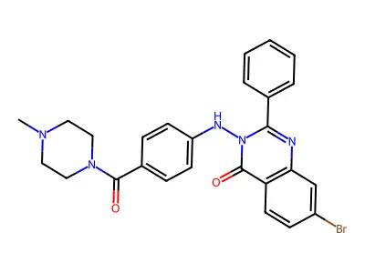 Piperazine, 1-(4-((7-bromo-4-oxo-2-phenyl-3(4H)-quinazolinyl)amino)benzoyl)-4-methyl- structure