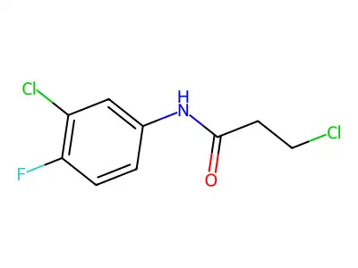 3-chloro-N-(3-chloro-4-fluorophenyl)propanamide structure
