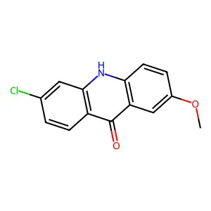 6-chloro-2-methoxy-10H-acridin-9-one structure