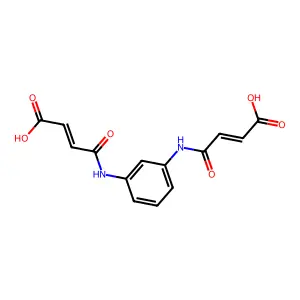 (2E)-4-(3-{[(2E)-3-carboxy-2-propenoyl]amino}anilino)-4-oxo-2-butenoic acid structure
