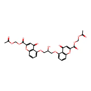 Bis(acetoxymethyl)cromoglycate structure