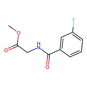 (3-氟苯甲酰氨基)乙酸甲酯 structure