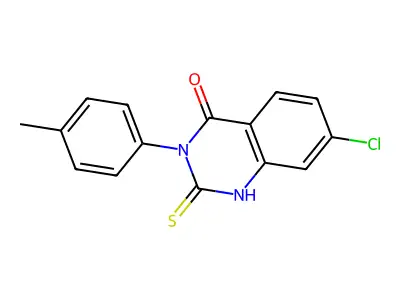 7-Chloro-3-(4-methylphenyl)-2-sulfanyl-3,4-dihydroquinazolin-4-one structure