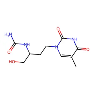 (4-OH-3-ureido-Bu)Thymine structure