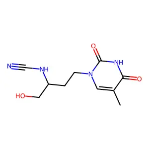 Thymine acyclonucleoside structure