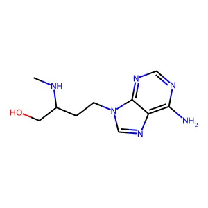 9H-Purine-9-butanol, 6-amino-b-(methylamino)-, (R)- structure