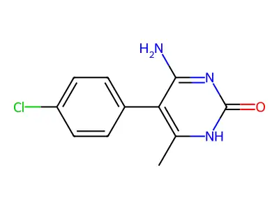 2(1H)-Pyrimidinone, 4-amino-5-(4-chlorophenyl)-6-methyl- structure