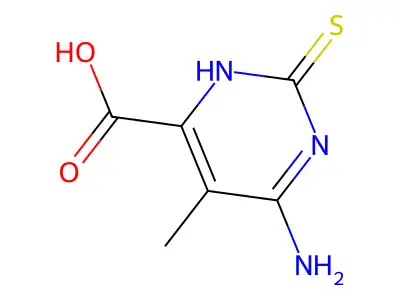 6-Amino-2-mercapto-5-methylpyrimidine-4-carboxylic acid structure