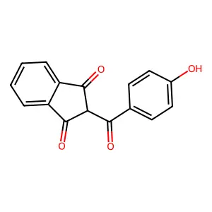 2-(4-Hydroxybenzoyl)indene-1,3-dione structure