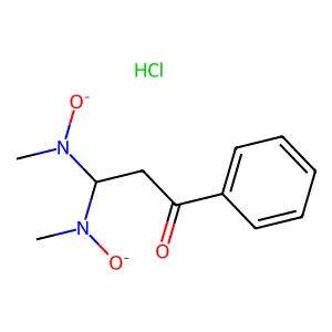 Propiophenone, 3-(dimethylamino)-, N-oxide, hydrochloride structure