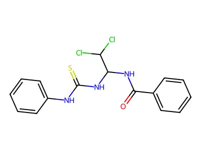 N-(1-((Anilinocarbothioyl)amino)-2,2-dichloroethyl)benzamide structure