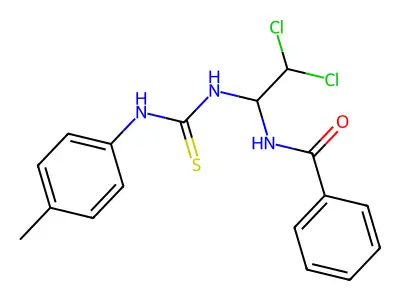 N-(2,2-Dichloro-1-((4-toluidinocarbothioyl)amino)ethyl)benzamide structure