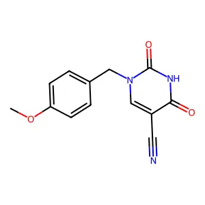 1-(4-Methoxybenzyl)-2,4-dioxo-1,2,3,4-tetrahydro-5-pyrimidinecarbonitrile structure