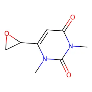 1,3-Dimethyl-6-oxiranyl-2,4-pyrimidinedione structure