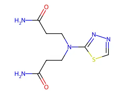 Propanamide, 3,3'-(1,3,4-thiadiazol-2-ylimino)bis- structure