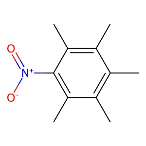 Pentamethylnitrobenzene structure