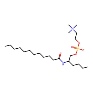 2-Dodecanoylamino-1-hexanolphosphocholine structure