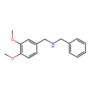 N-benzyl(3,4-dimethoxyphenyl)methanaminium structure