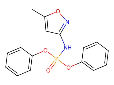 N-diphenoxyphosphoryl-5-methyl-1,2-oxazol-3-amine structure