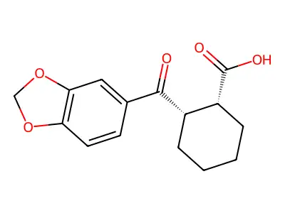2-(1,3-Benzodioxole-5-carbonyl)cyclohexanecarboxylic acid structure