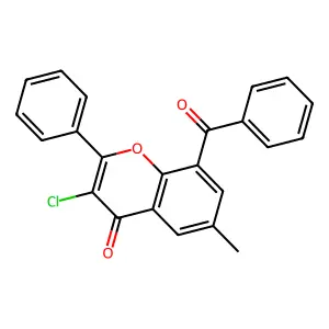Chromone, 8-benzoyl-3-chloro-6-methyl-2-phenyl- structure