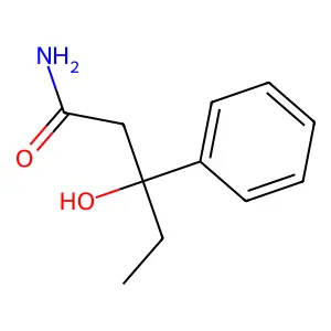 beta-Ethyl-beta-hydroxybenzenepropanamide structure