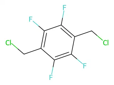 1,4-Bis(chloromethyl)-2,3,5,6-tetrafluorobenzene structure