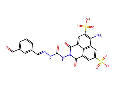 6-amino-2-[[(E)-(3-formylphenyl)methylideneamino]carbamoylam structure