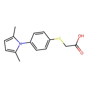 {[4-(2,5-dimethyl-1H-pyrrol-1-yl)phenyl]sulfanyl}acetic acid structure