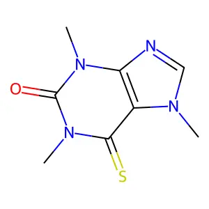 1,3,6,7-Tetrahydro-1,3,7-trimethyl-6-thioxo-2H-purin-2-one structure