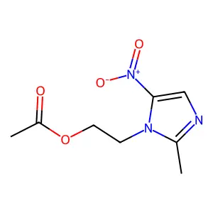 Metronidazole acetate structure