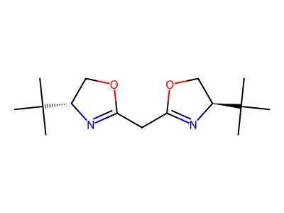 2,2'-Methylenebis[(4S)-4-tert-butyl-2-oxazoline] structure