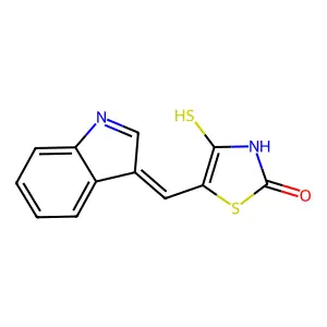 (5Z)-5-[(1H-indol-3-yl)methylidene]-4-sulfanylidene-1,3-thiazolidin-2-one structure