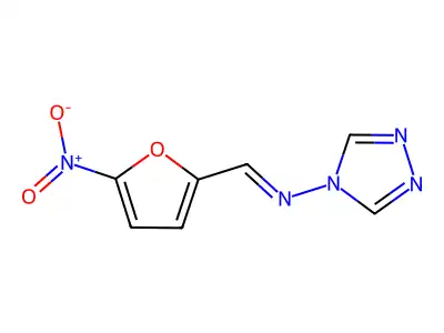 1-(5-nitrofuran-2-yl)-N-(1,2,4-triazol-4-yl)methanimine structure